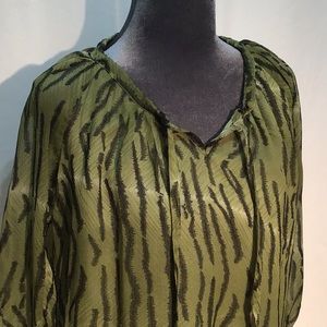 Mahek BOHO sheer gauzy blouse size medium